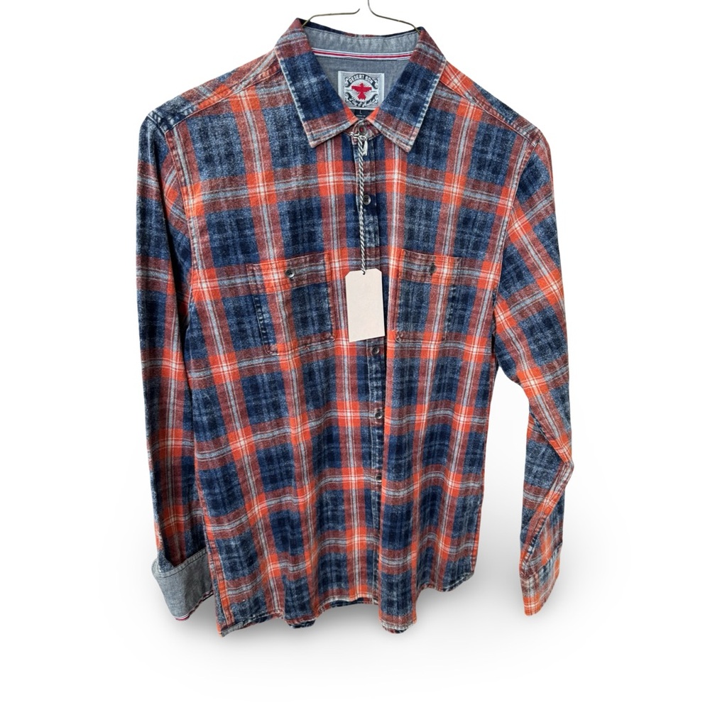 Desert Son New Casual Plaid Button-Down Shirt Mens SZ L